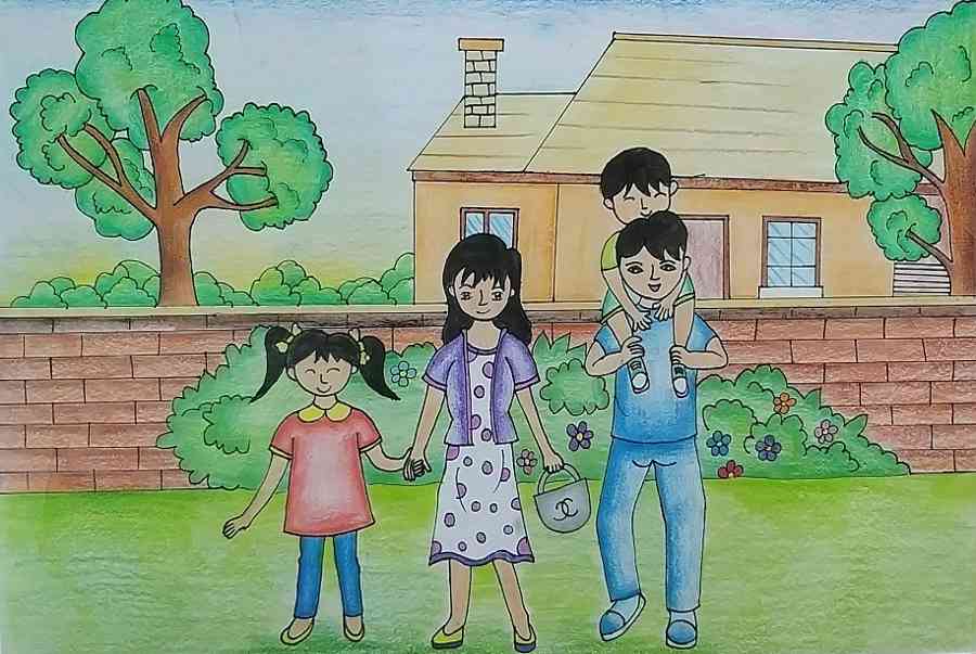 Ước mơ gia đình hạnh phúc qua tranh vẽ - Chia Sẻ Kiến Thức Điện Máy Việt Nam