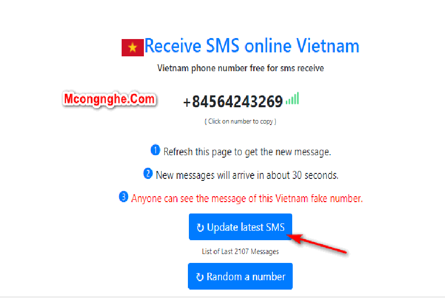 Cách tạo SĐT ảo +84 Việt Nam miễn phí – Mcongnghe.Com