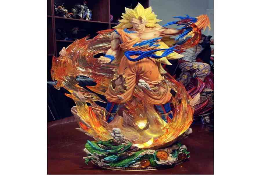 Mô hình DragonBall Songoku cầm gậy siêu to khổng lồ cao 47cm  nặng 25kg   Dragon Ball  có hộp carton