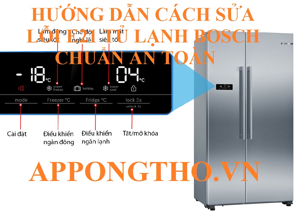 Tủ lạnh Bosch lỗi E21 rủi ro hỏng hóc cần lưu ý